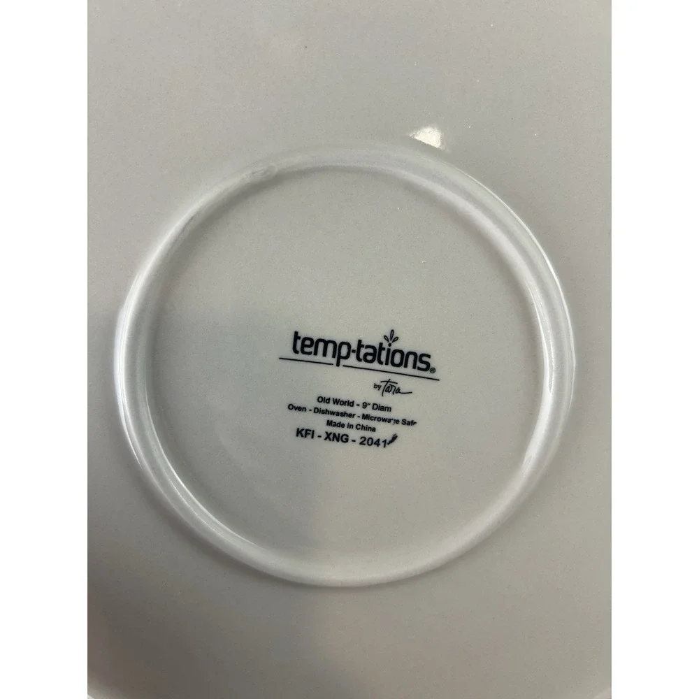 TEMPTATIONS Old World 9 inch Ceramic Baking Dish  Pie Pan
